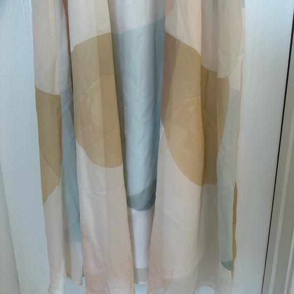 C est 1946 Sheer Lined Pastel Multi Color Long Gown Maxi Dress 55” - Picture 3 of 15